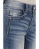 Image #4 - Miss Me Girls' Light Wash Wing Pocket Bootcut Stretch Denim Jeans, Blue, hi-res