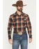 Image #1 - Cody James Men's Label Plaid Print Long Sleeve Snap Flannel Shirt, Multi, hi-res