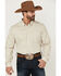 Image #1 - RANK 45® Men's Hazer Floral Print Long Sleeve Button-Down Western Shirt , Cream, hi-res