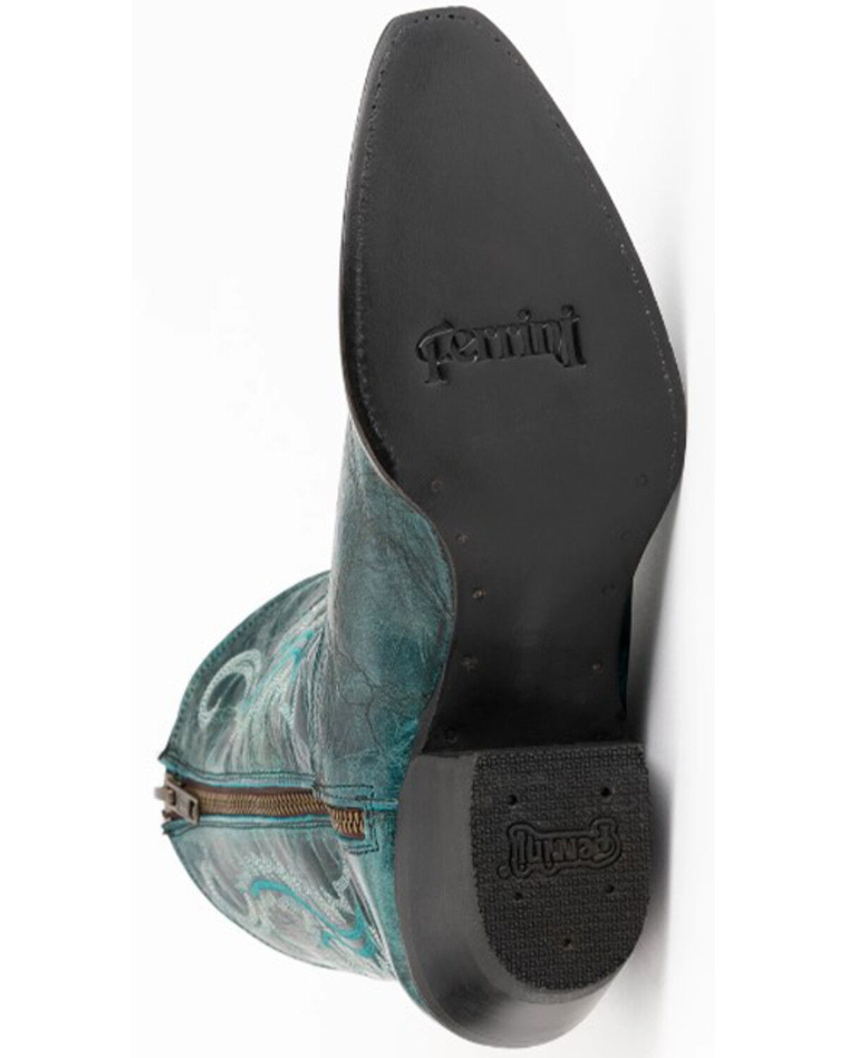 Image #6 - Ferrini Women's Molly Western Boots - Snip Toe, Teal, hi-res