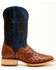 Image #2 - El Dorado Men's Exotic Ostrich Western Boots - Broad Square Toe, Brandy Brown, hi-res