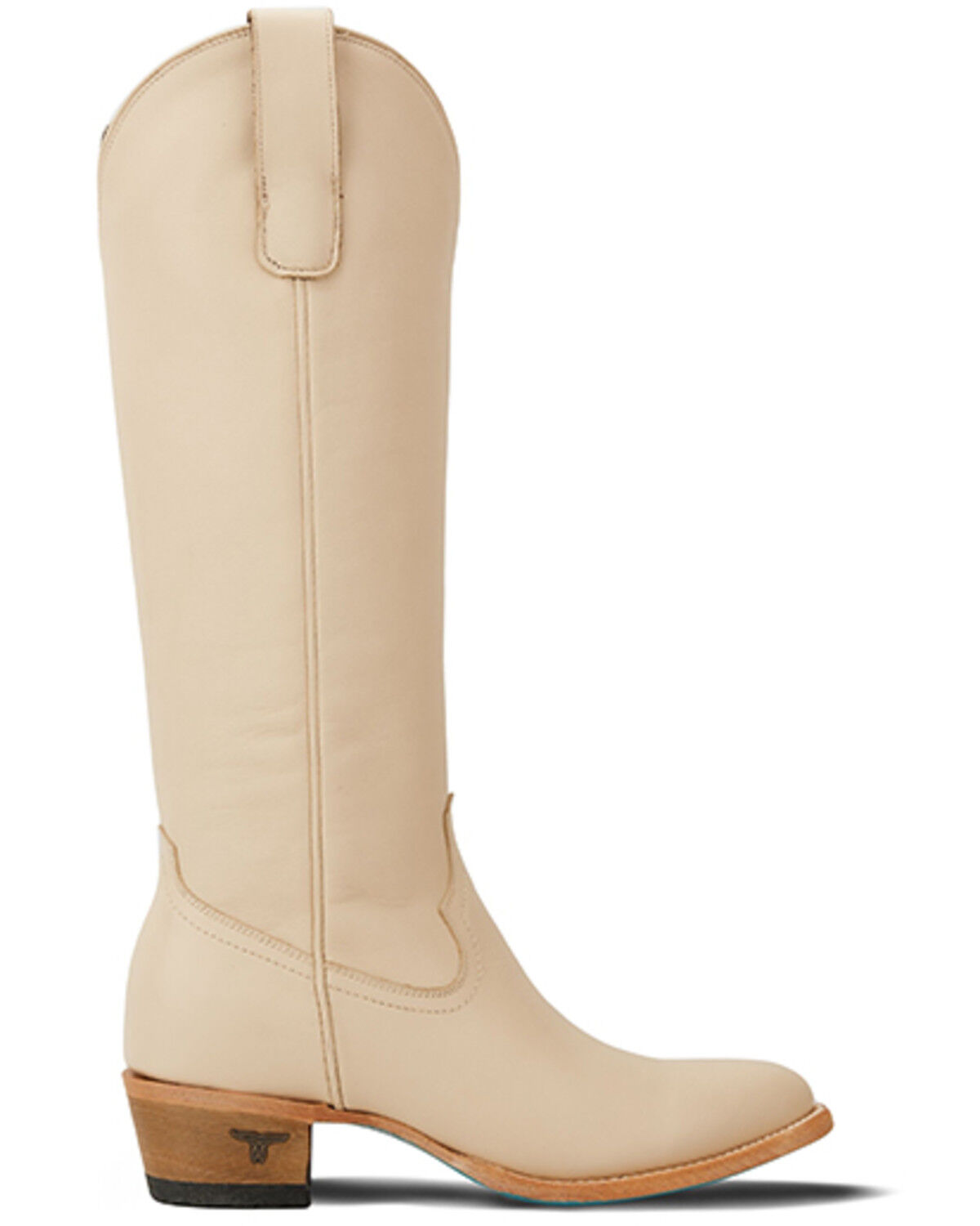 Image #2 - Lane Women's Plain Jane Tall Western Boots - Round Toe, Ivory, hi-res