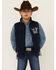 Image #1 - Cowboy Hardware Boys' Skull Flag Vest, Navy, hi-res