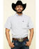 Image #1 - Cowboy Hardware Men's White Little Zig Geo Print Short Sleeve Western Shirt , White, hi-res