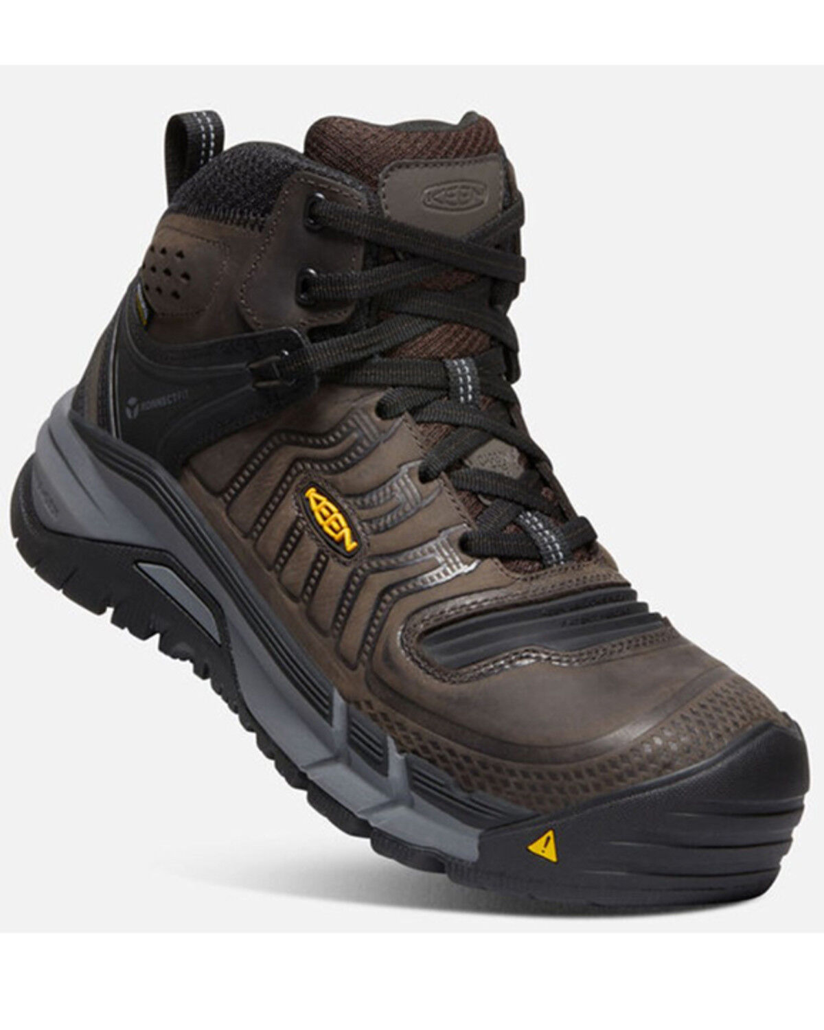 Image #1 - Keen Men's Kansas City Mid Lace-Up Waterproof Work Boots - Carbon Toe, Coffee, hi-res