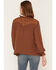 Image #4 - Miss Me Women's Lace Trim Long Sleeve Peasant Blouse, Camel, hi-res
