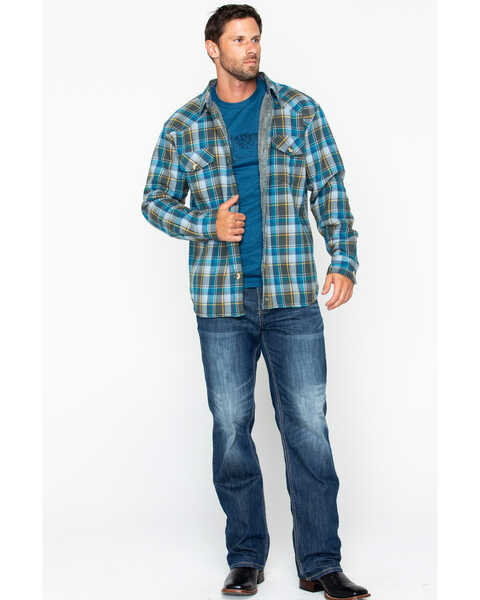 Image #6 - Cody James Men's Buckhorn Bonded Flannel Long Sleeve Western Shirt Jacket , , hi-res