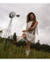 Idyllwind Women's Gladiolus Metallic Slip Tie Front Dress, Ivory, hi-res