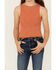 Image #3 - Fornia Girls' High Neck Tank Top, Rust Copper, hi-res