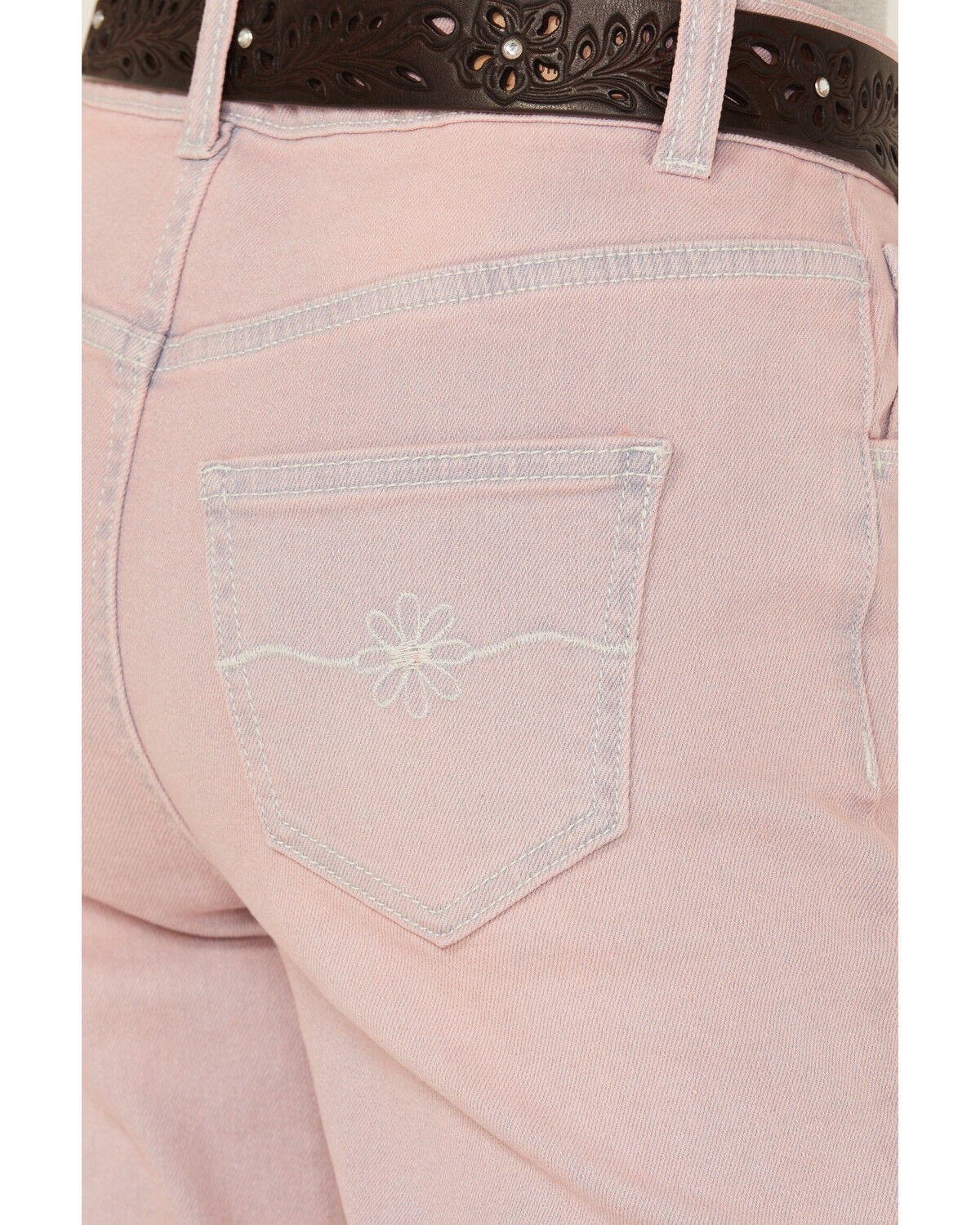 Image #4 - Sugar California Girls' Tinted Flare Stretch Denim Jeans, Purple, hi-res