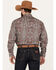 Image #4 - Stetson Men's Paisley Print Long Sleeve Western Snap Shirt, Wine, hi-res