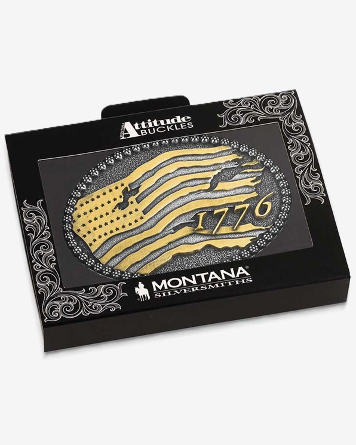Image #3 - Montana Silversmiths 1776 Tattered Flag Belt Buckle, Bronze, hi-res