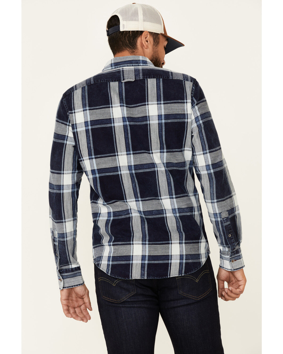 Image #4 - Flag & Anthem Men's McLenna Vintage Plaid Long Sleeve Snap Western Shirt, , hi-res