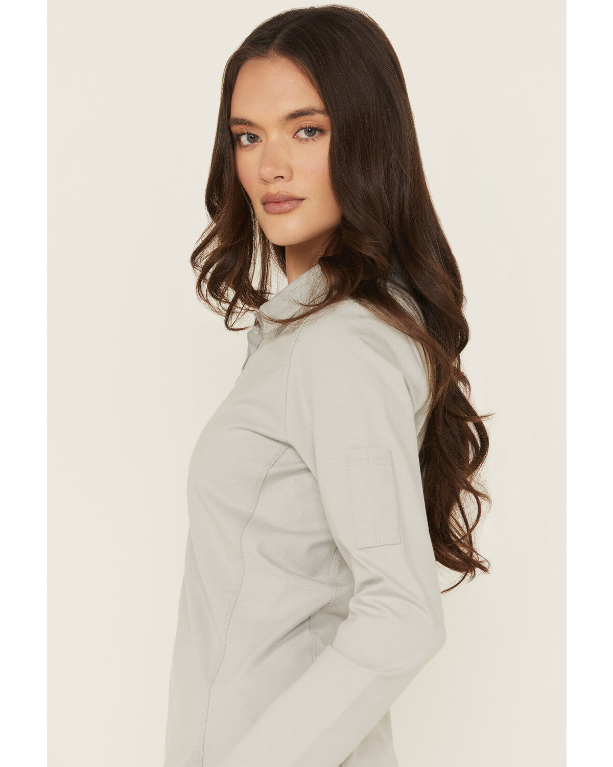Image #2 - Lapco Women's FR Solid Knit Long Sleeve Polo Work Shirt, , hi-res
