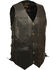 Image #1 - Milwaukee Leather Men's10 Pocket Side Lace Vest - Big, Black, hi-res