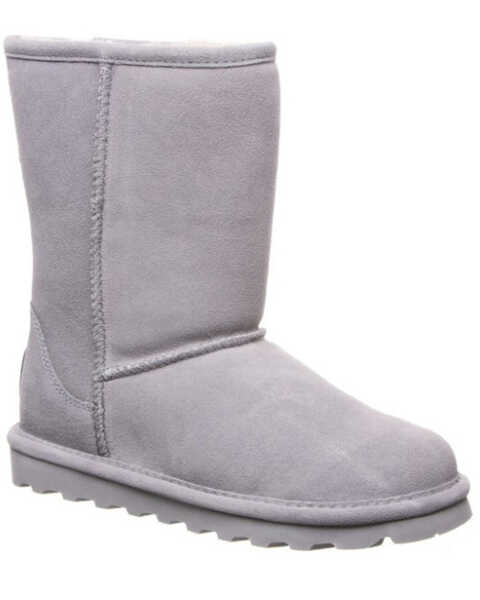 Bearpaw Women's Elle Short Casual Boots - Round Toe , Grey, hi-res
