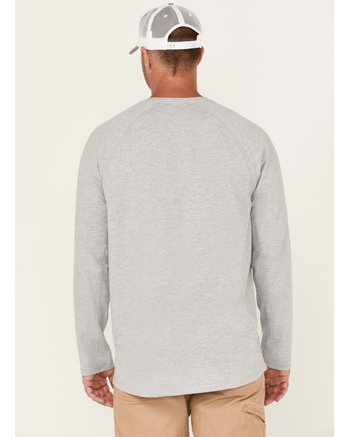 Image #4 - Carhartt Men's Force Relaxed Fit Midweight Long Sleeve Logo Pocket Work T-Shirt, Grey, hi-res