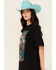 Image #2 - Rock & Roll Denim Women's Boot Barn Exclusive Wild West Short Sleeve Graphic T-Shirt Dress , Black, hi-res
