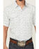 Image #3 - Cody James Rodeo Drive Floral Print Short Sleeve Snap Western Shirt, White, hi-res