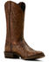 Image #1 - Ariat Men's Vesper Exotic Ostrich Western Boots - Round Toe, Tan, hi-res