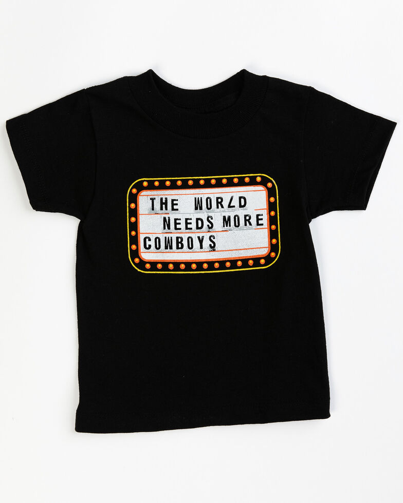 Cody James Toddler-Boys' Cowboy Signage Graphic T-Shirt, Black, hi-res