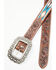 Image #2 - Idyllwind Women's Genuine Leather Windriver Seed Bead Belt, Brown, hi-res