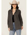 Image #1 - Blue B Women's Solid Rhinestone Long Sleeve Button-Down Shirt, Charcoal, hi-res