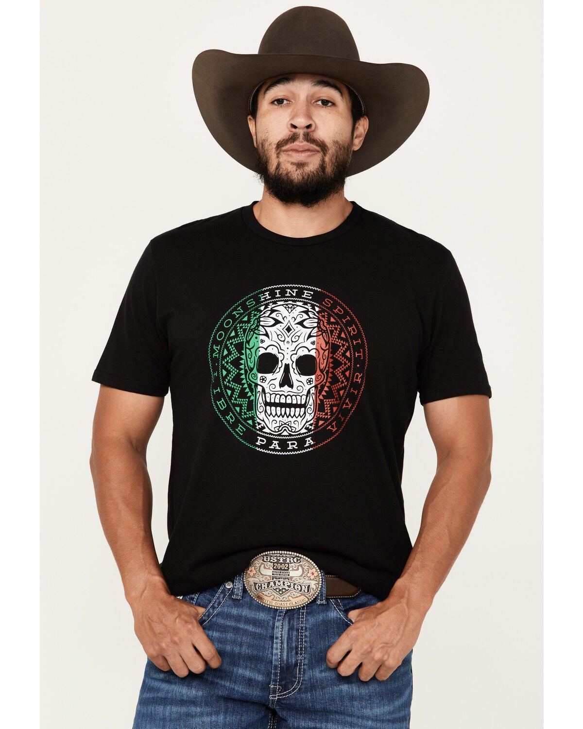 Moonshine Spirit&reg; Men's Libre Short Sleeve Graphic T-Shirt, Black, hi-res