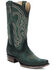 Image #1 - Corral Men's Roughout Embroidered Western Boots - Square Toe, Dark Green, hi-res