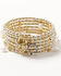 Image #1 - Shyanne Women's Western Muse Cowgirl Charms Wrap Beaded Bracelet, Gold, hi-res