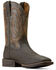 Image #1 - Ariat Men's Steadfast Elephant Print Western Performance Boots - Broad Square Toe, Brown, hi-res