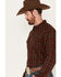 Cody James Men's Rusty Spur Plaid Print Long Sleeve Snap Western Flannel Shirt, Rust Copper, hi-res