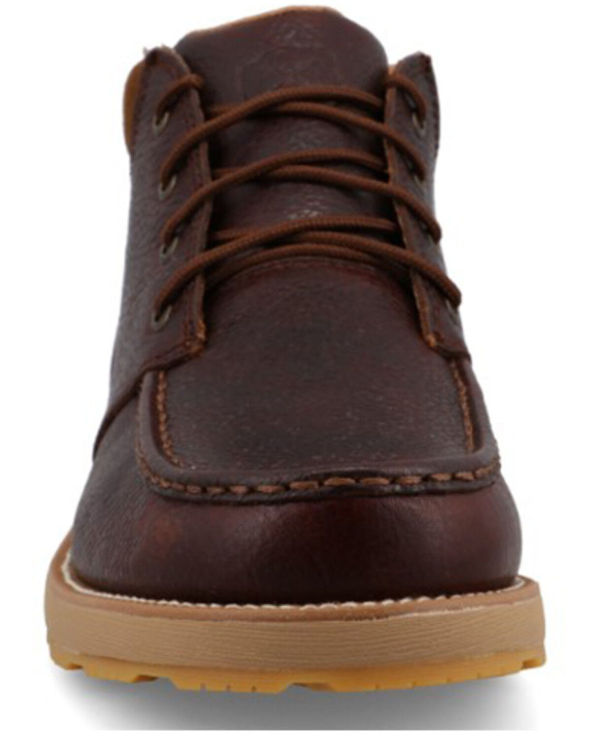 Image #4 - Twisted X Men's 5" CellStretch® Wedge Sole Boots - Moc Toe, Mahogany, hi-res