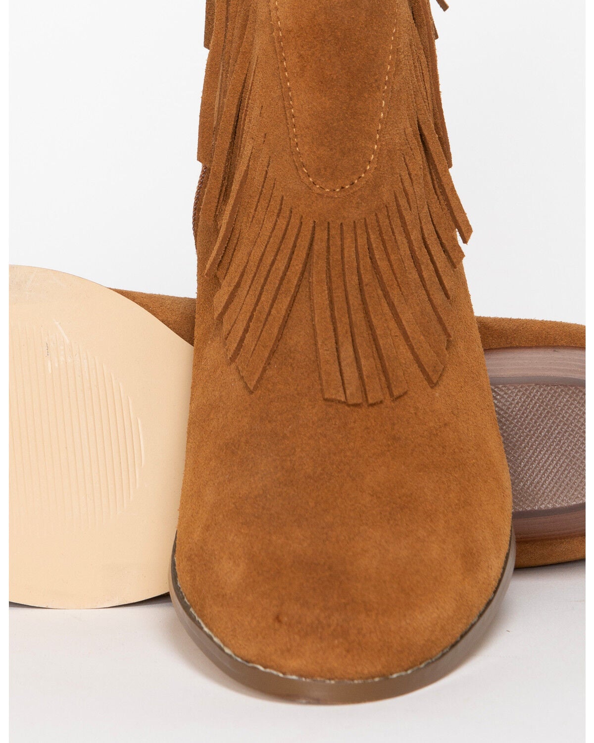 fringe suede booties