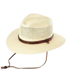 Stetson Men's Airway UV Protection Western Straw Hat, Natural, hi-res