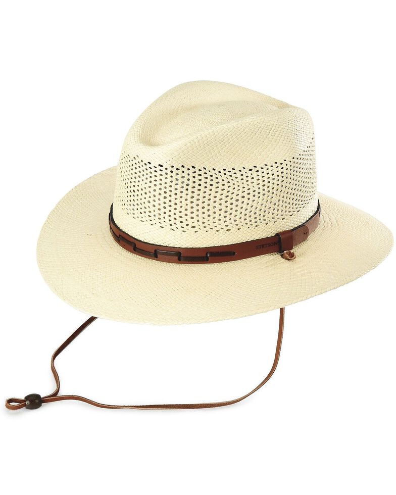 Stetson Men's Airway UV Protection Western Straw Hat, Natural, hi-res