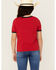 Image #4 - Wrangler Girls' Bucking Bronco Short Sleeve Graphic Tee, Red, hi-res