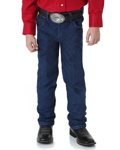Image #2 - Wrangler Boys' Cowboy Cut Denim Jeans, Indigo, hi-res
