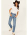 Image #3 - Levi's Women's Medium Wash Laser Craft High Rise Two Toned 501 Straight Jeans , Medium Wash, hi-res