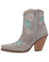 Image #3 - Dingo Women's Tootsie Floral Embroidered Western Fashion Booties - Snip Toe, Grey, hi-res