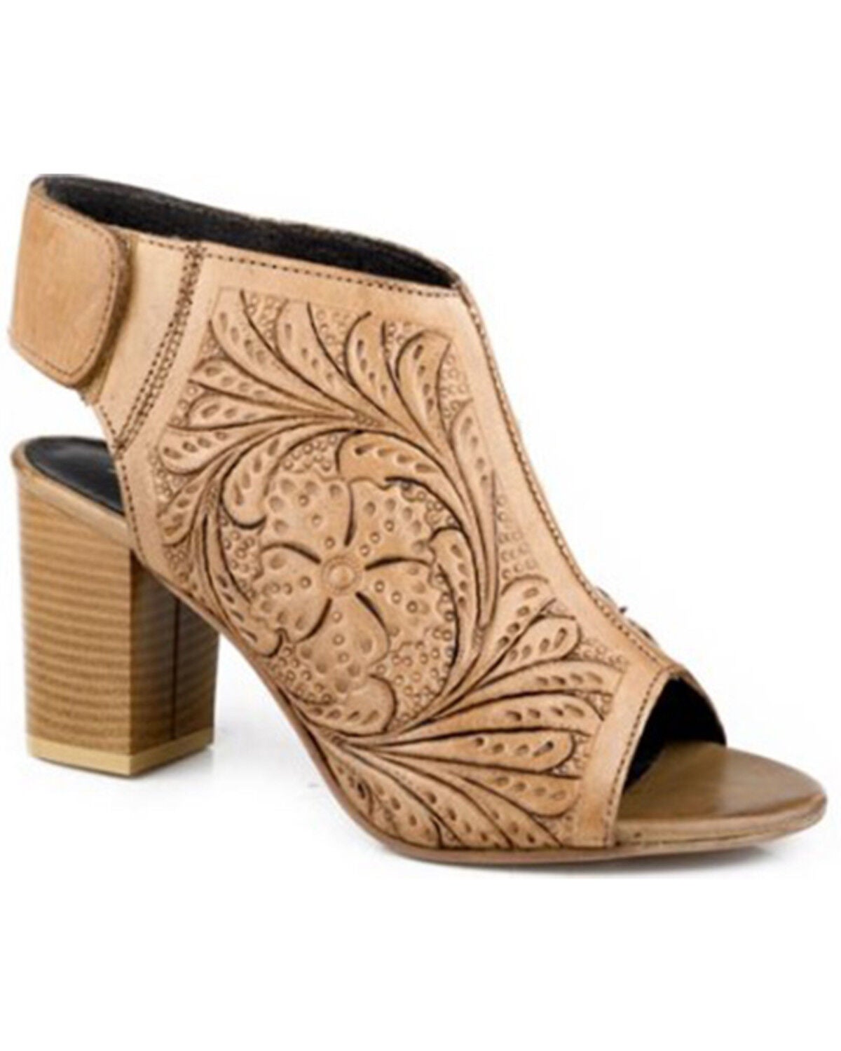 Image #1 - Roper Women's Mika Velcro Sandals, Tan, hi-res