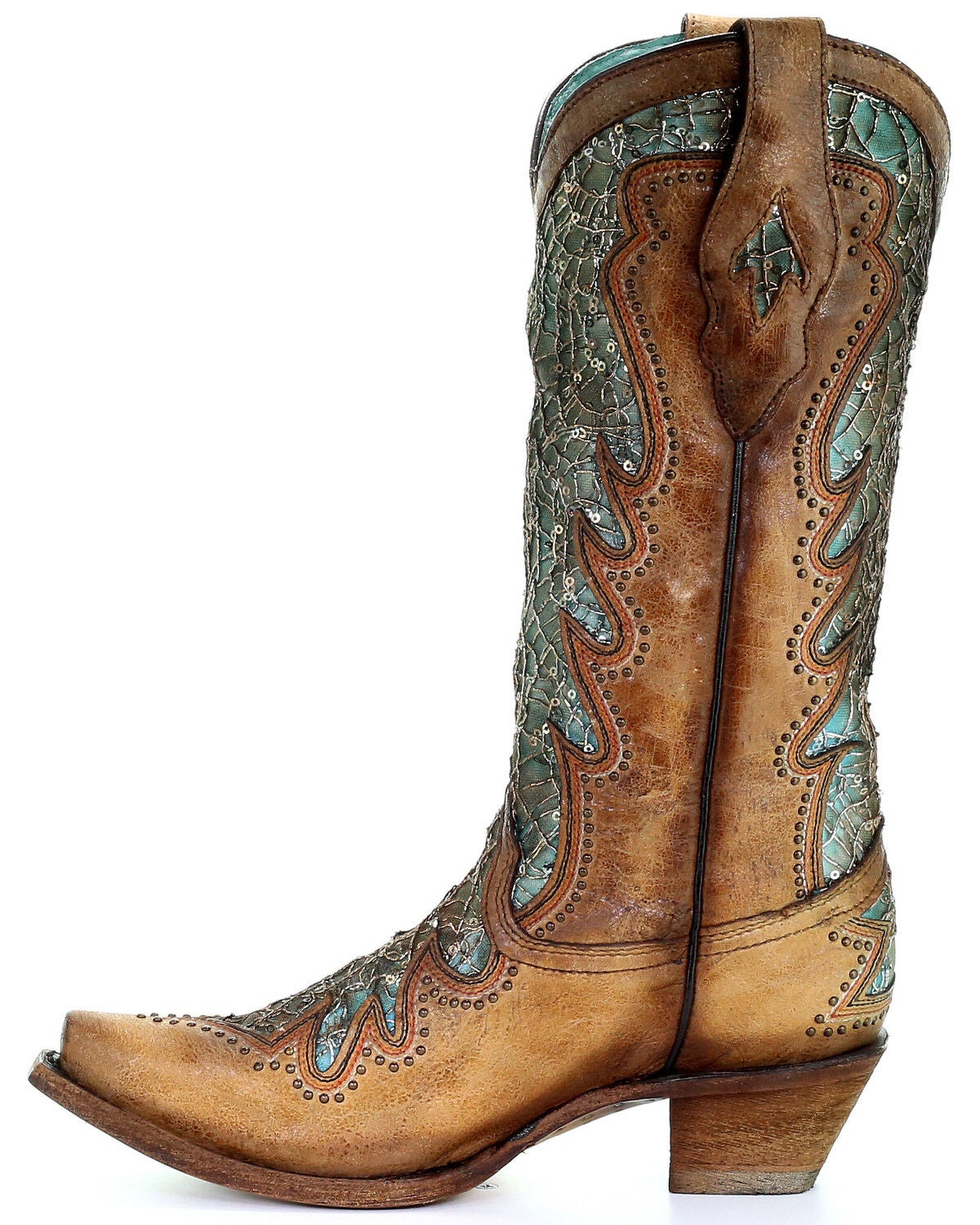 blue western boots