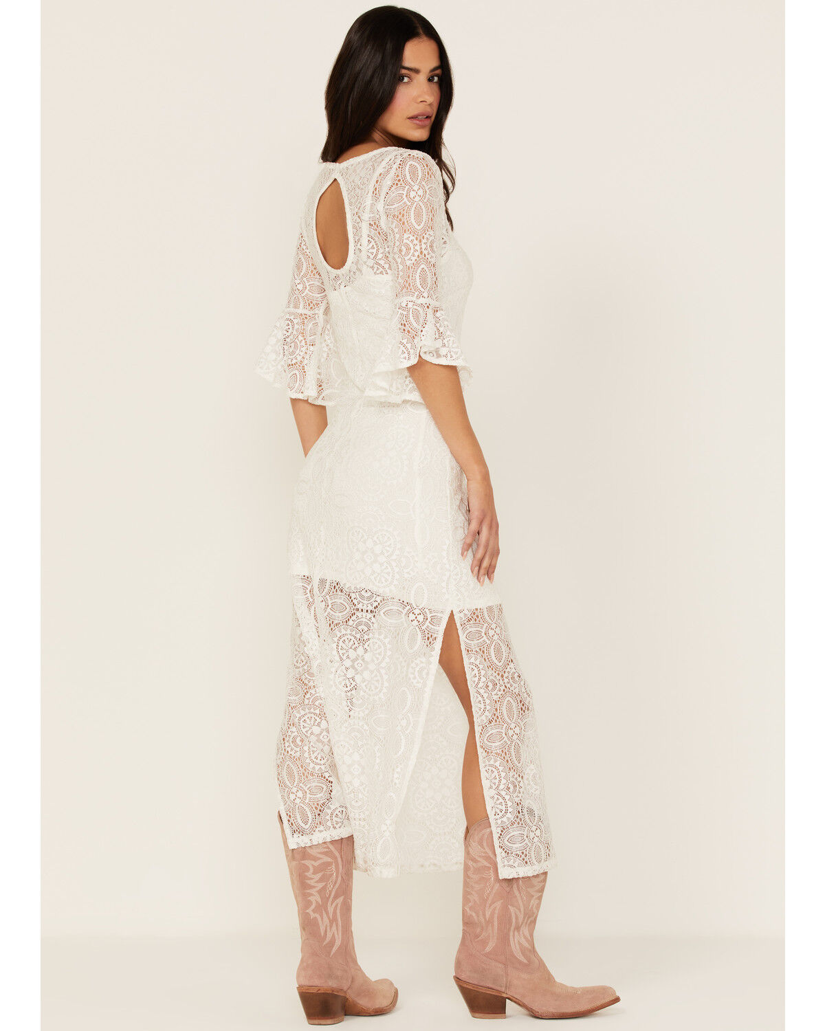 Image #5 - Idyllwind Women's Firefly Road Lace Maxi Dress, White, hi-res