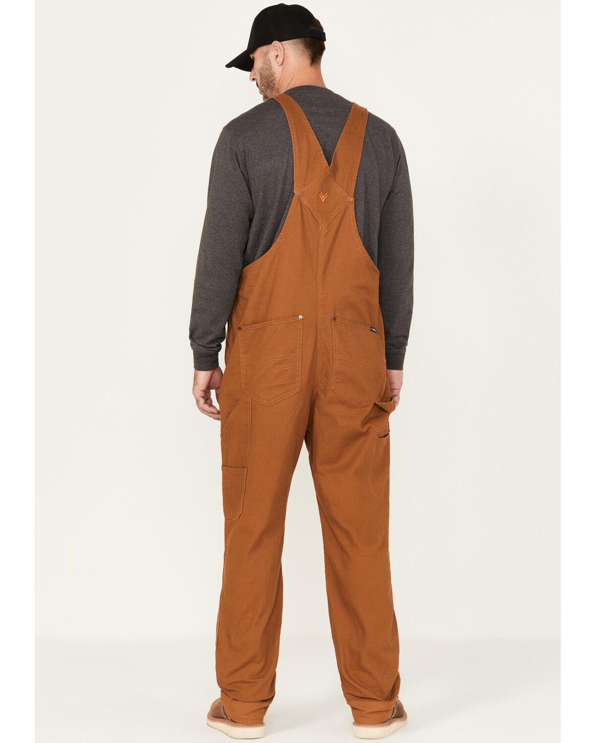 Image #4 - Hawx Men's Unlined Bib Overall, Rust Copper, hi-res