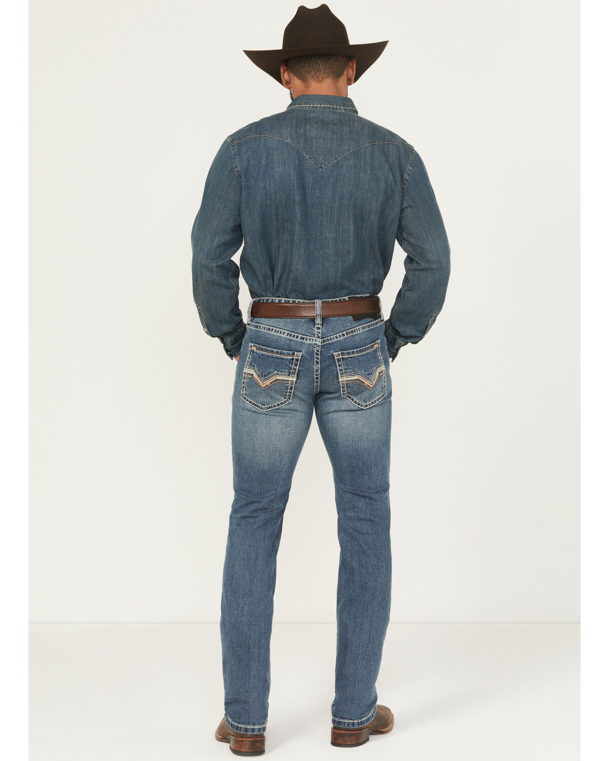 Image #3 - Rock & Roll Denim Men's Medium Wash Skinny Stretch Denim Jeans, Medium Wash, hi-res
