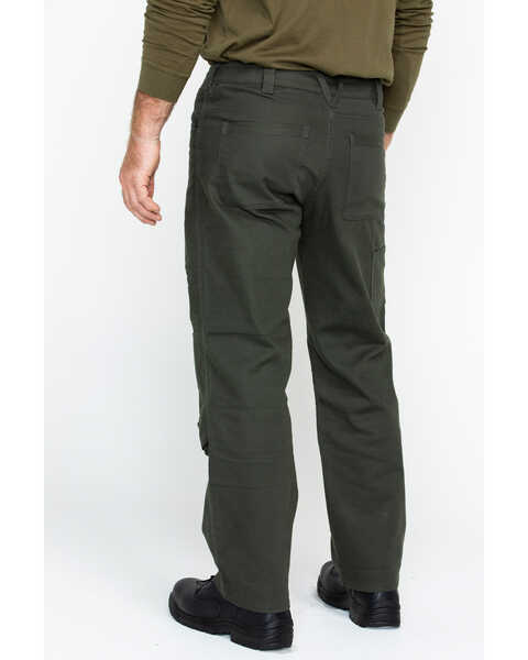 Image #2 - Hawx Men's Stretch Canvas Utility Work Pants , Moss Green, hi-res