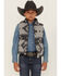 Image #1 - Cody James Boys' Sunset Reversible Jacquard Puffer Vest, Grey, hi-res
