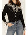 Image #3 - Scully Women's Embroidered Long Sleeve Pearl Snap Western Shirt, Silver, hi-res