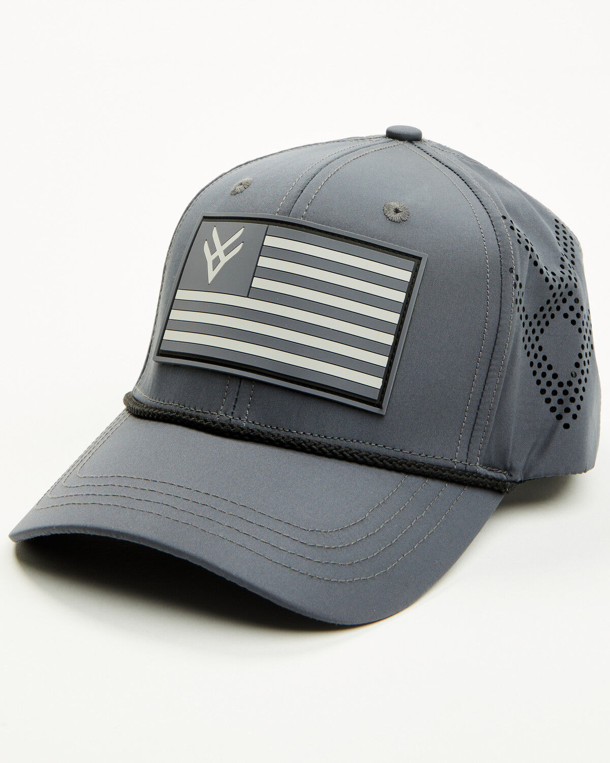 Image #1 - Hawx Men's Logo Flag Ball Cap, Charcoal, hi-res