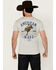 Image #1 - Cowboy Hardware Men's American Made Short Sleeve Graphic T-Shirt, Light Grey, hi-res